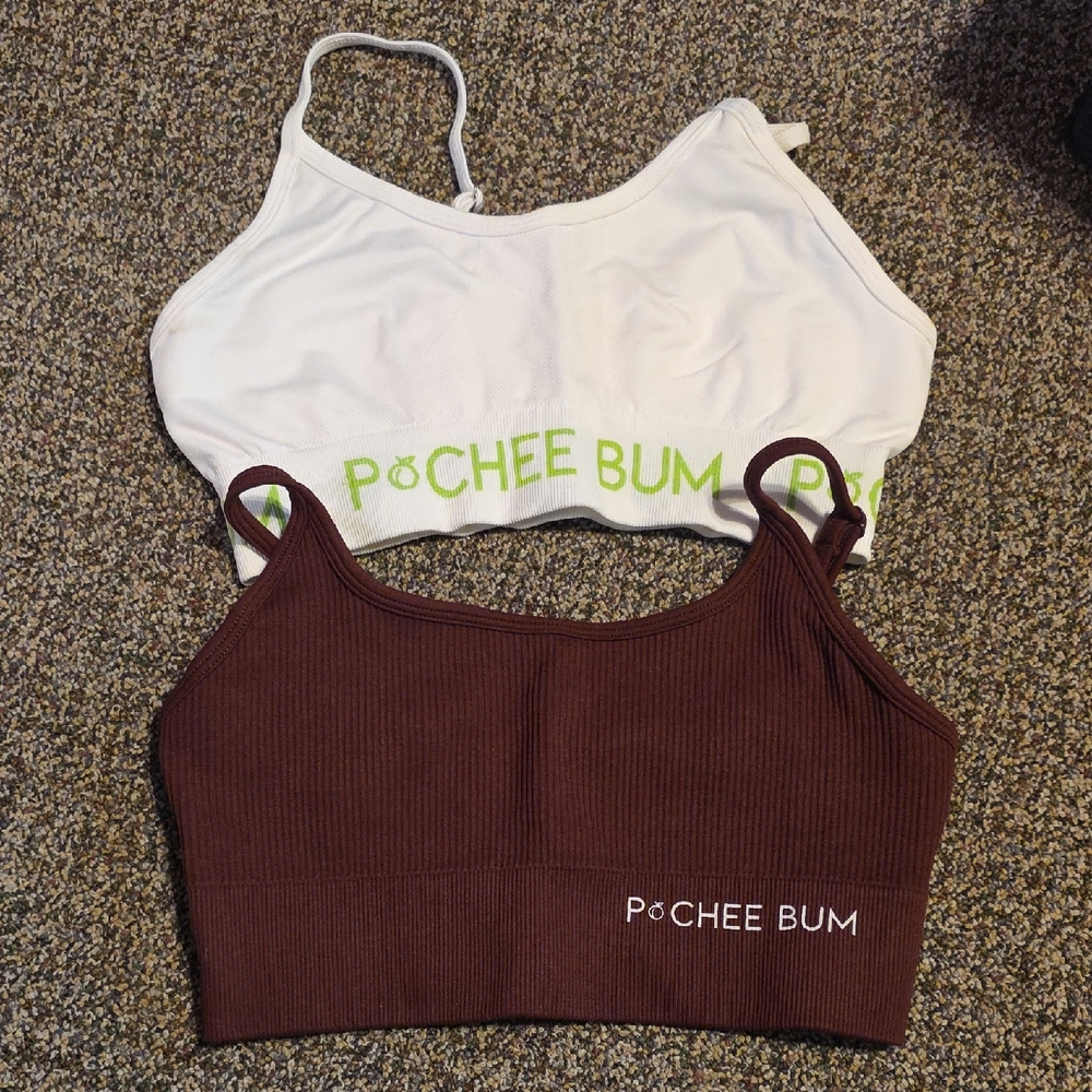 Pochee Bum Women's White and Brown Camisole Set
